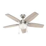 Quạt trần đèn Mỹ Hunter Arcot 5 cánh 117cm 100w AC
